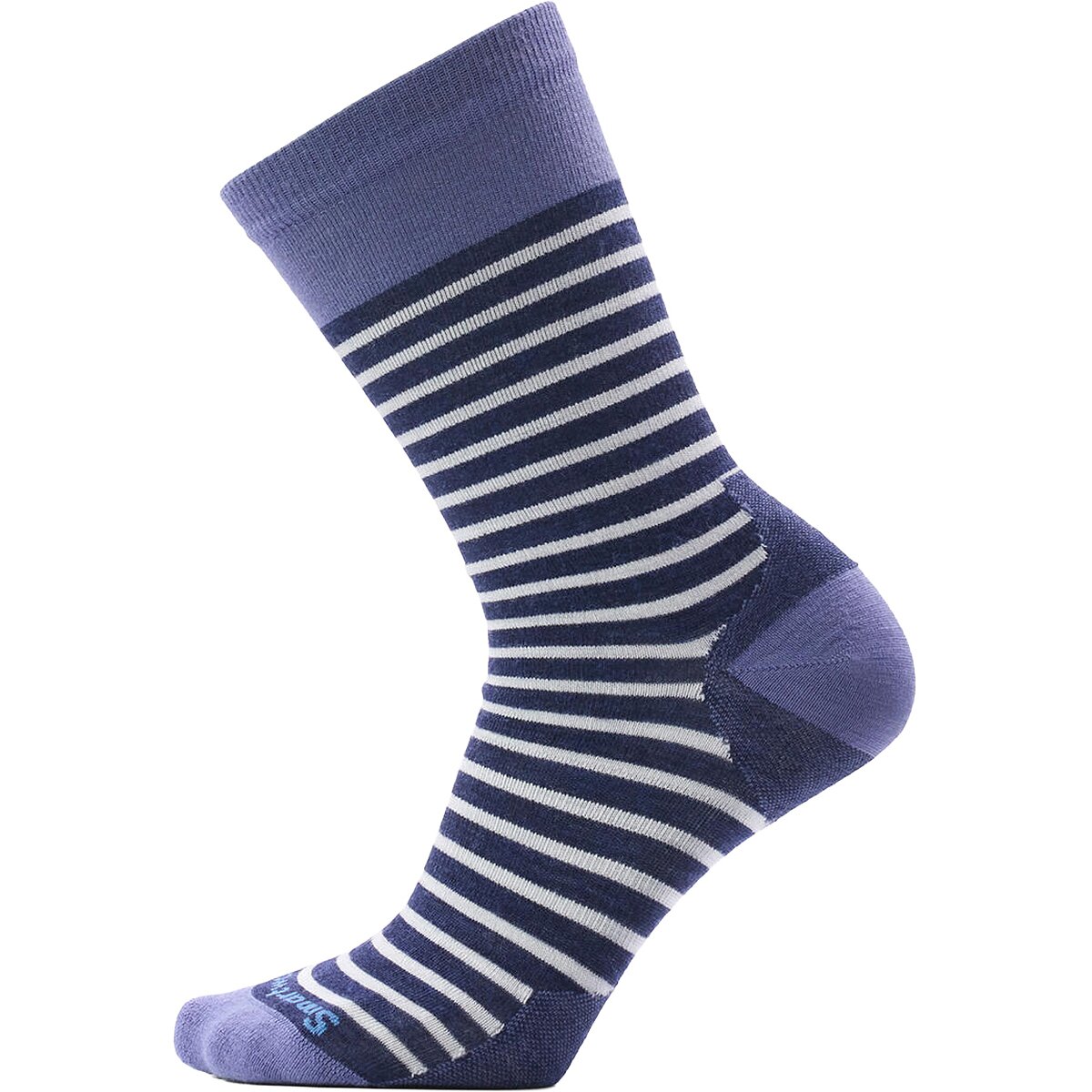Image of Smartwool Everyday Pin Stripe Crew Sock - Women's Deep Navy, L