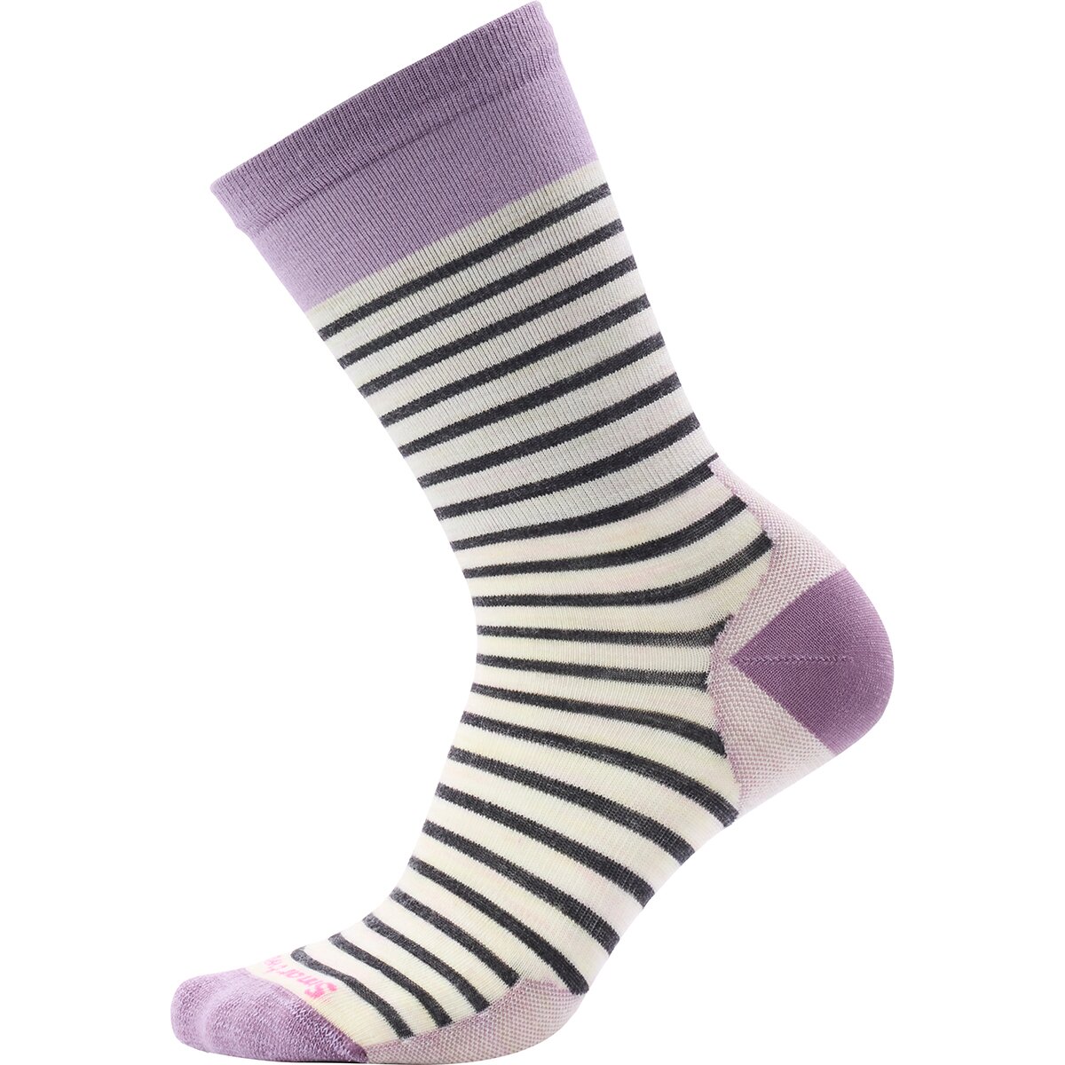 Image of Smartwool Everyday Pin Stripe Crew Sock - Women's Purple Dawn, S