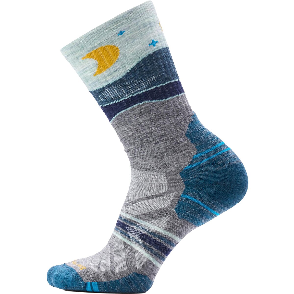 Image of Smartwool Hike Targeted Cushion Lunar Trek Crew Sock - Women's Medium Gray, M