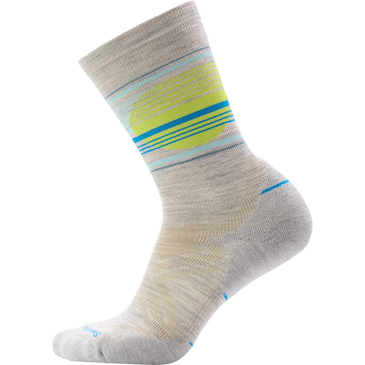 Image of Smartwool Run Cold Weather Targeted Cush Glow Track Crew Sock -Women's Ash, M