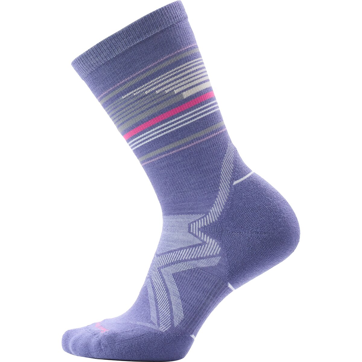 Image of Smartwool Run Cold Weather Targeted Cush Glow Track Crew Sock -Women's Nightfall Blue, L