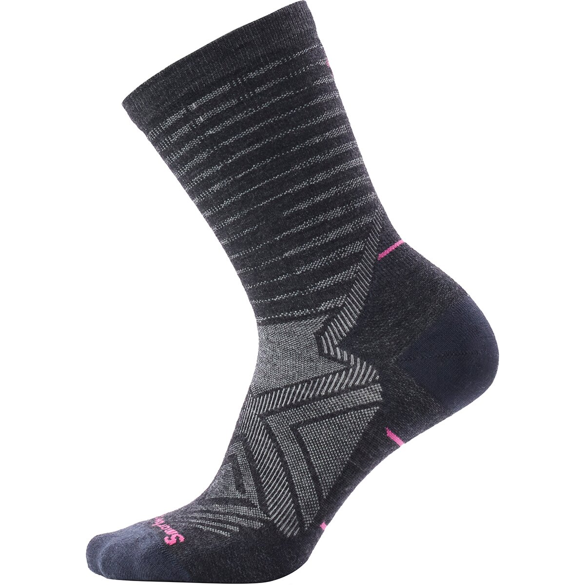 Image of Smartwool Run Zero Cushion Crew Sock - Women's Charcoal, L