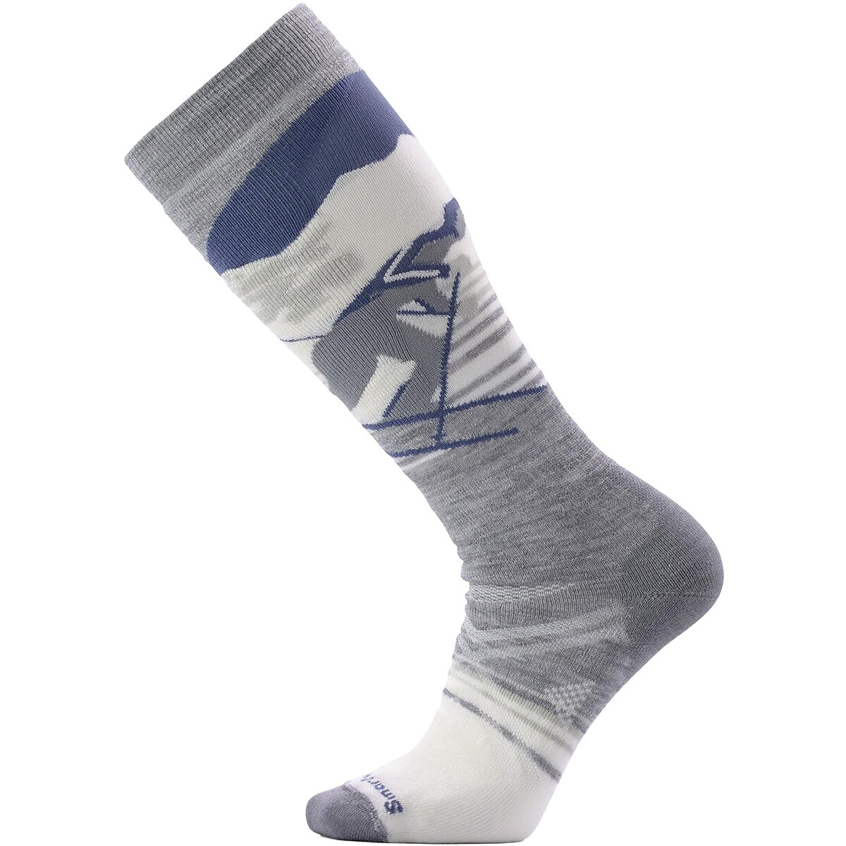 Image of Smartwool Ski Full Cushion Chute the Moon OTC Sock Light Gray, XL