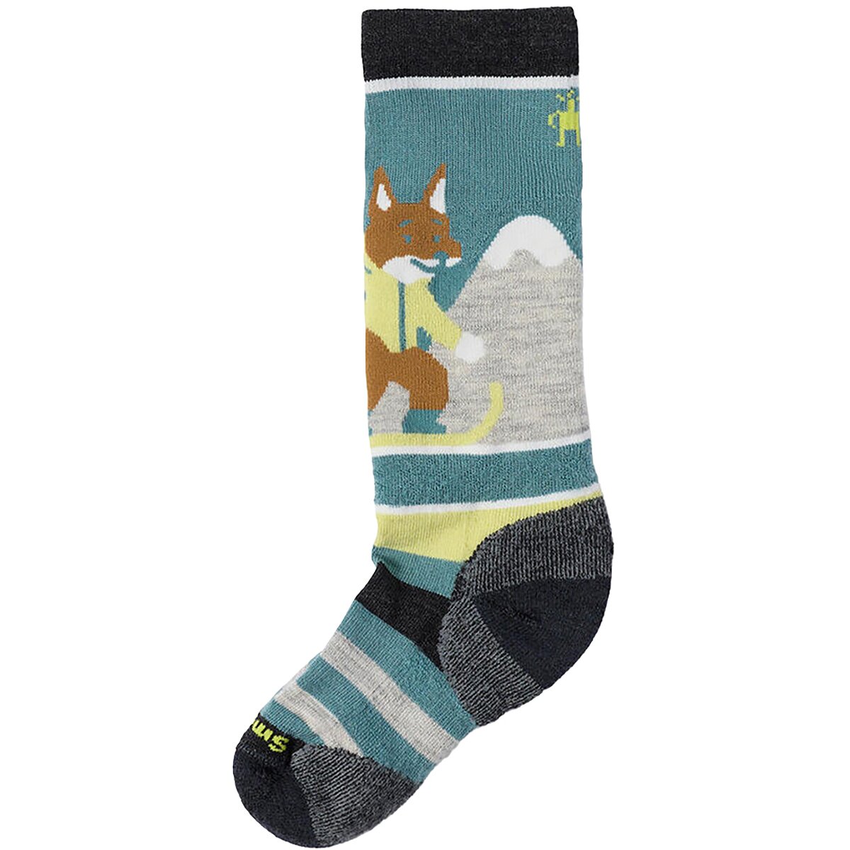 Image of Smartwool Wintersport Full Cushion Fox Glade OTC Sock - Kids' Charcoal, M