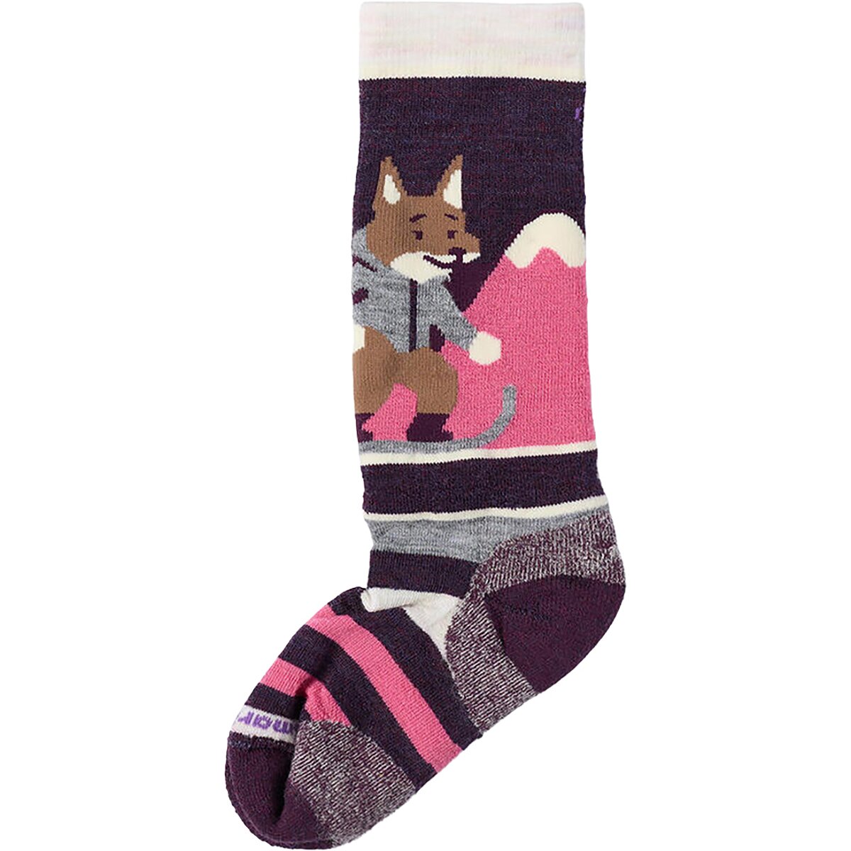 Image of Smartwool Wintersport Full Cushion Fox Glade OTC Sock - Kids' Moonbeam, L