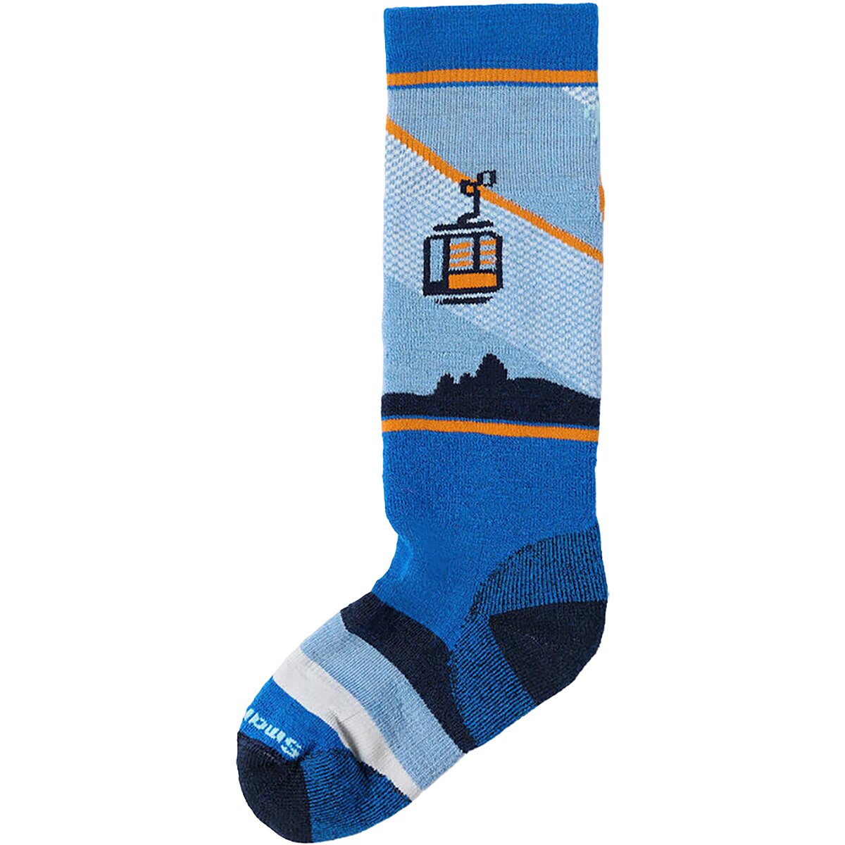 Image of Smartwool Wintersport Full Cushion Gondola Games OTC Sock - Kids' Laguna Blue, M