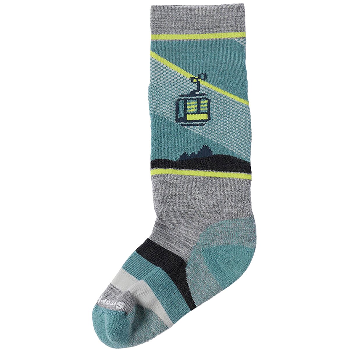 Image of Smartwool Wintersport Full Cushion Gondola Games OTC Sock - Kids' Light Gray, XS