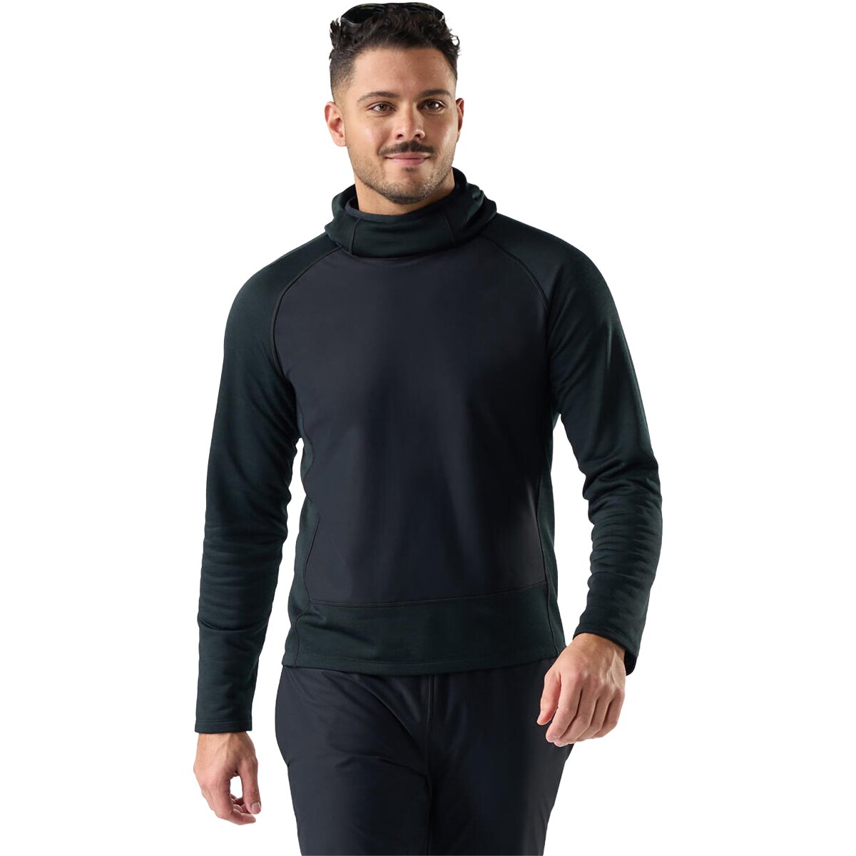 Image of Smartwool Active Fleece Wind Hoodie - Men's Black, M