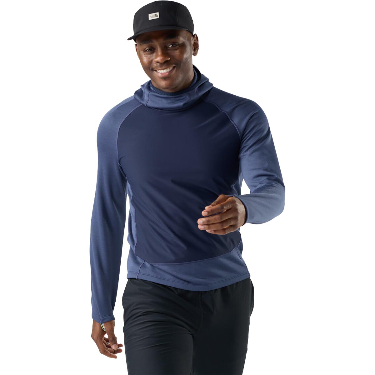 Image of Smartwool Active Fleece Wind Hoodie - Men's Nightfall Blue/Deep Navy, XXL