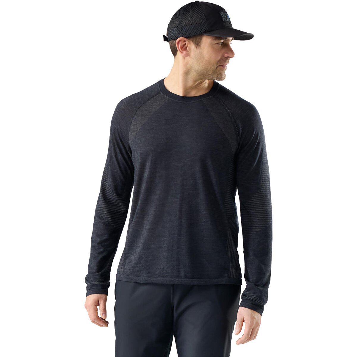 Image of Smartwool Intraknit Seamless Long-Sleeve - Men's Black, L