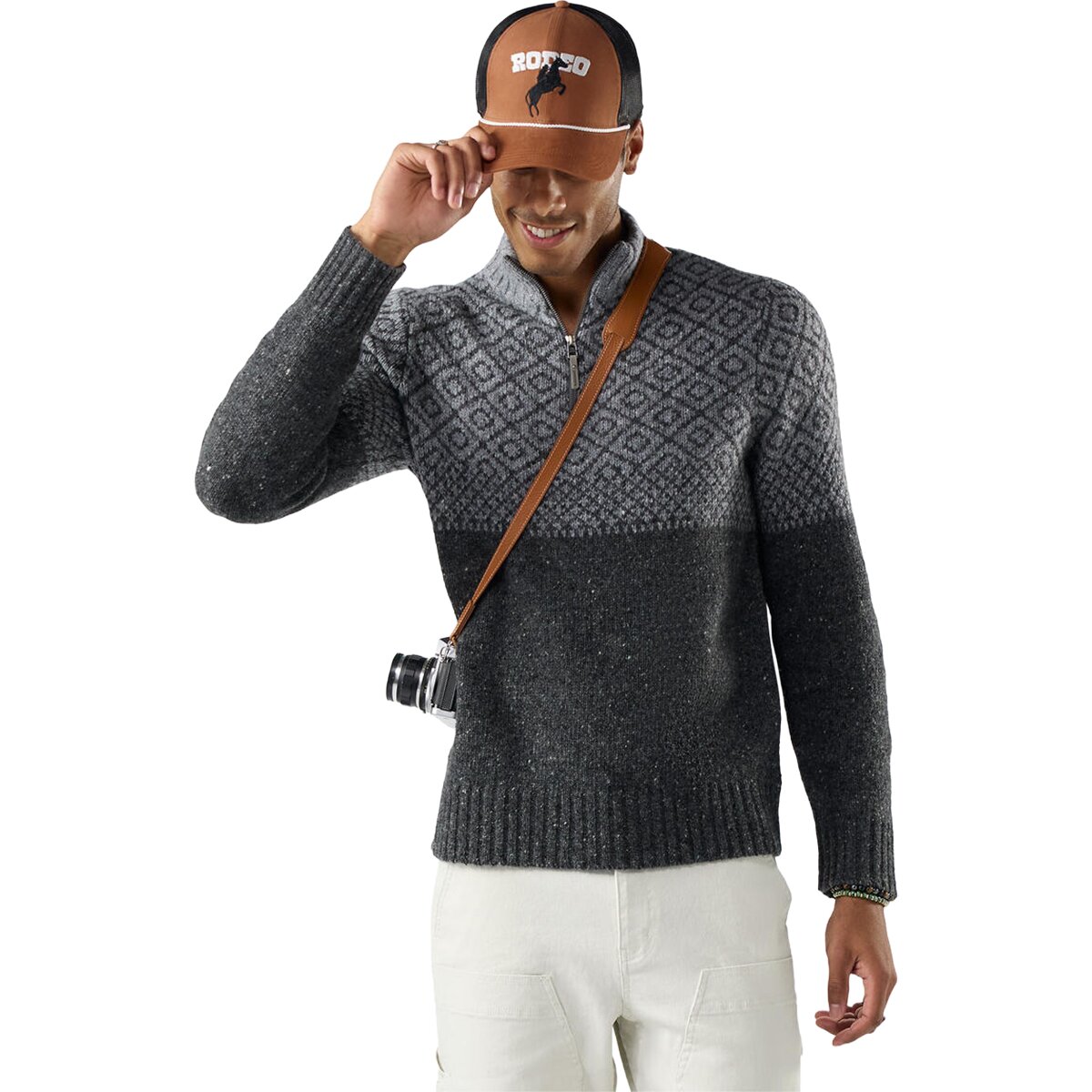 Image of Smartwool Summit 1/4-Zip Sweater - Men's Charcoal Heather, XXL