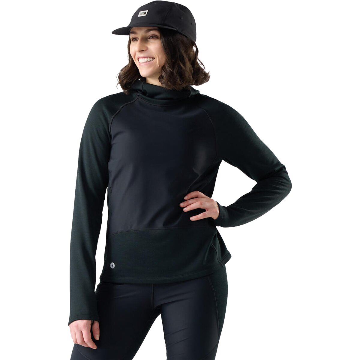 Image of Smartwool Active Fleece Wind Hoodie - Women's Black, XS