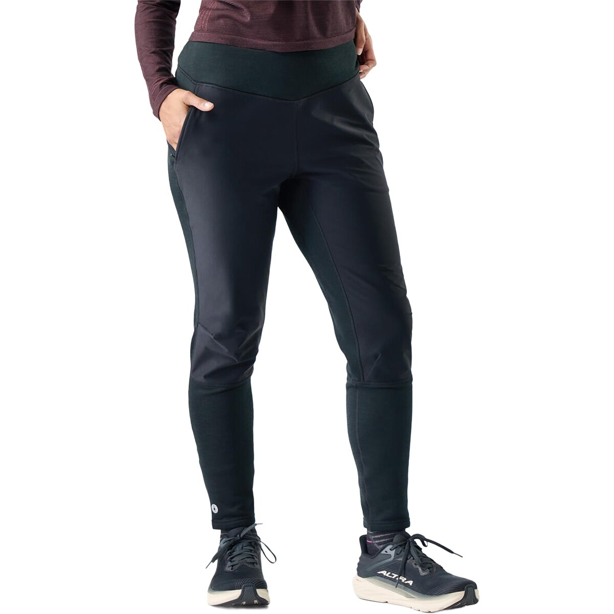 Image of Smartwool Active Fleece Wind Pant - Women's Black, M