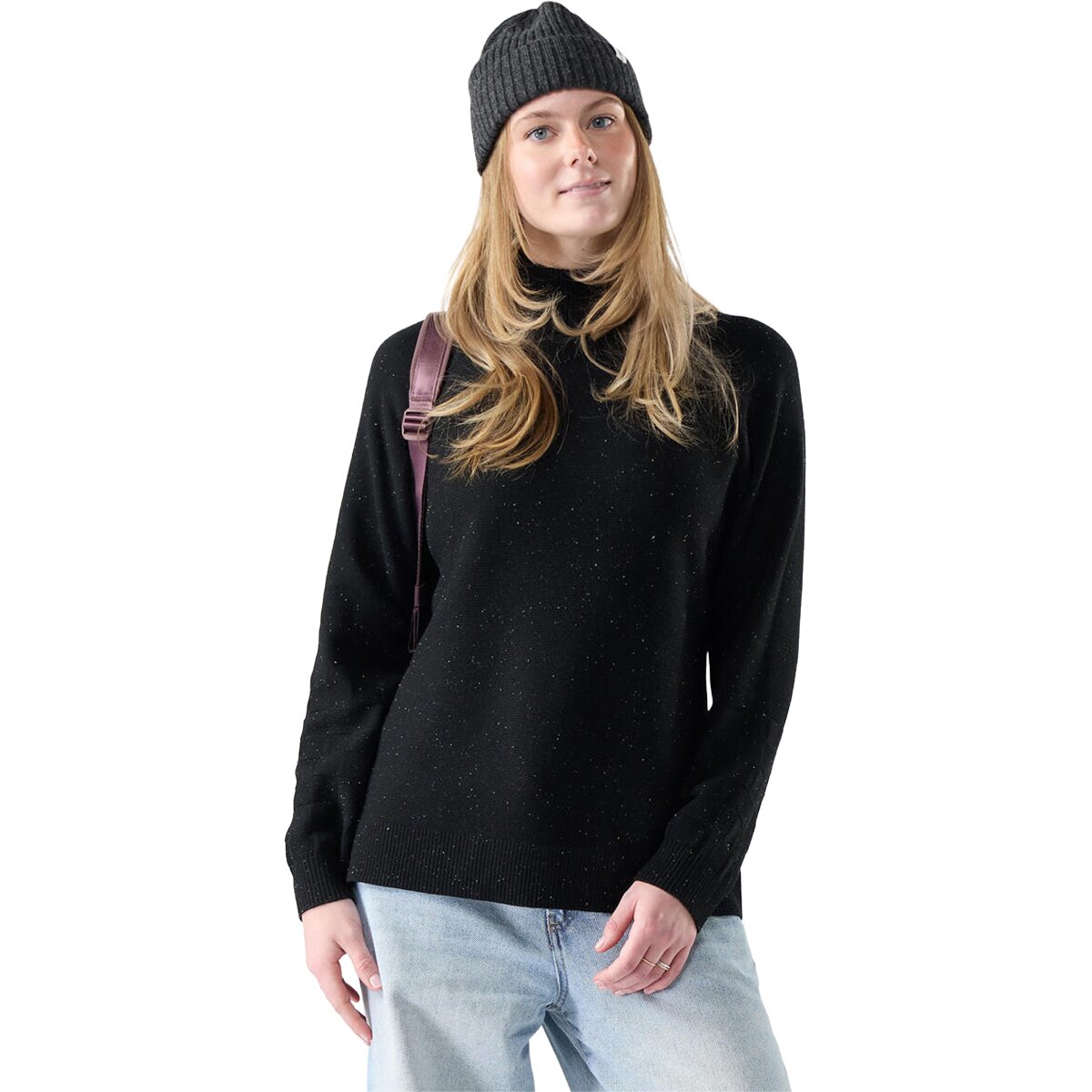 Image of Smartwool Edgewood Tunic - Women's Black Donegal, XL