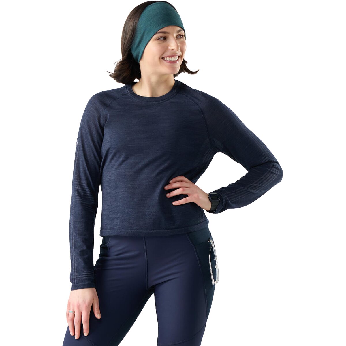 Image of Smartwool Intraknit Seamless Long-Sleeve Top - Women's Deep Navy, M