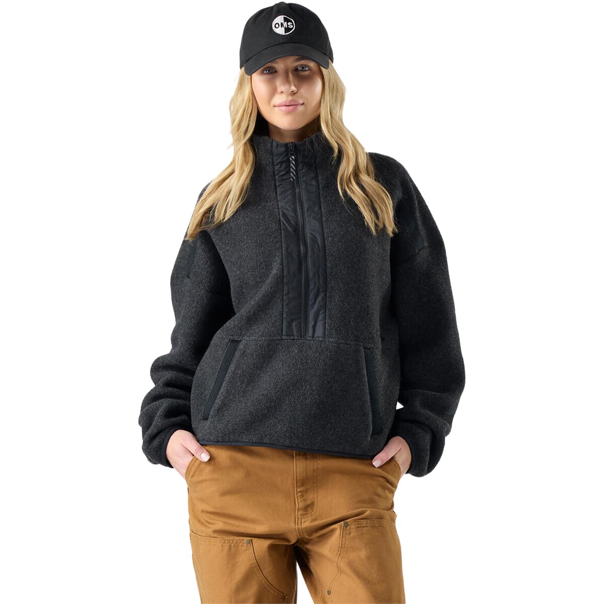 Image of Smartwool Second Cut Fleece 1/2-Zip - Women's Charcoal, XL