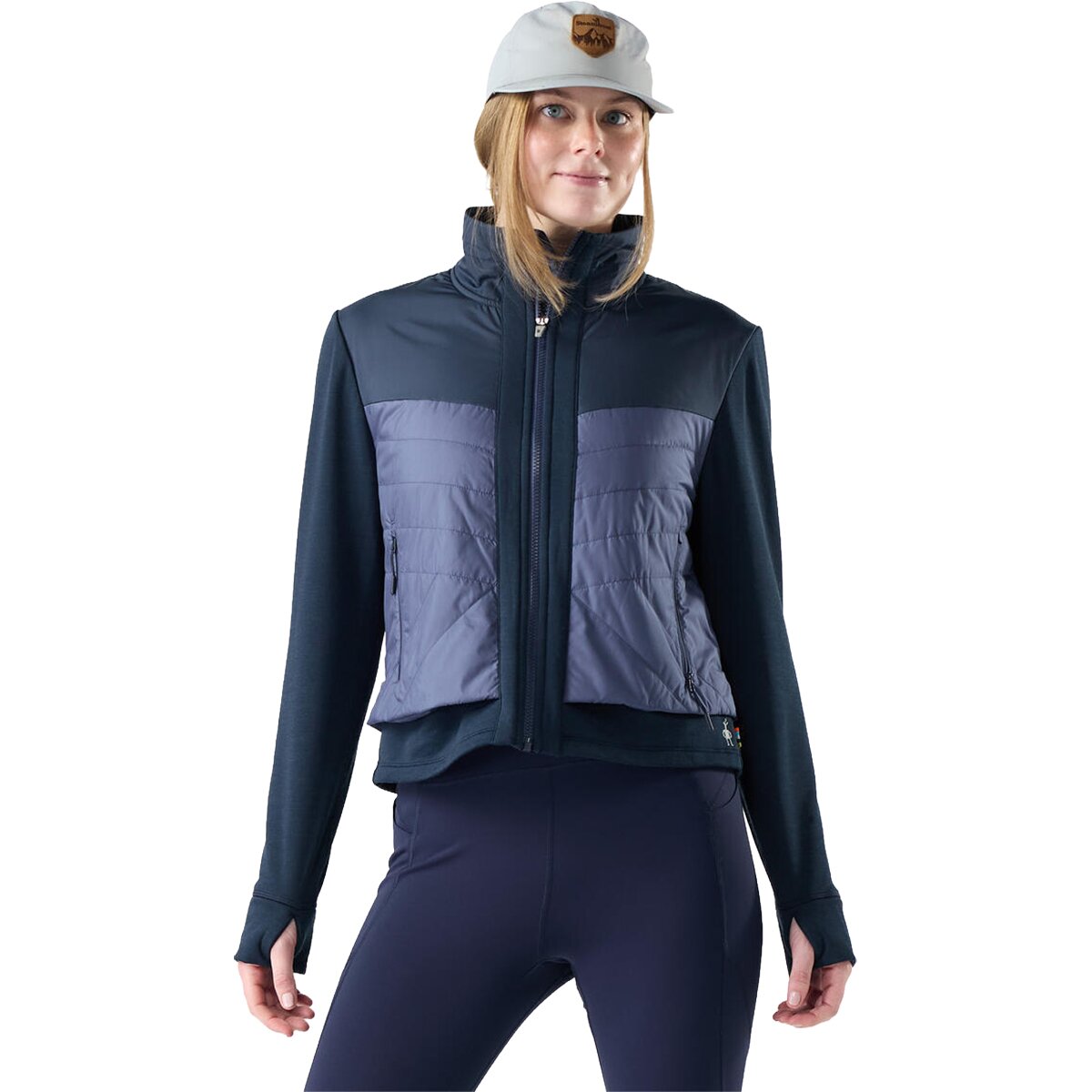 Image of Smartwool Smartloft Cropped Jacket - Women's Nightfall Blue/Deep Navy, L