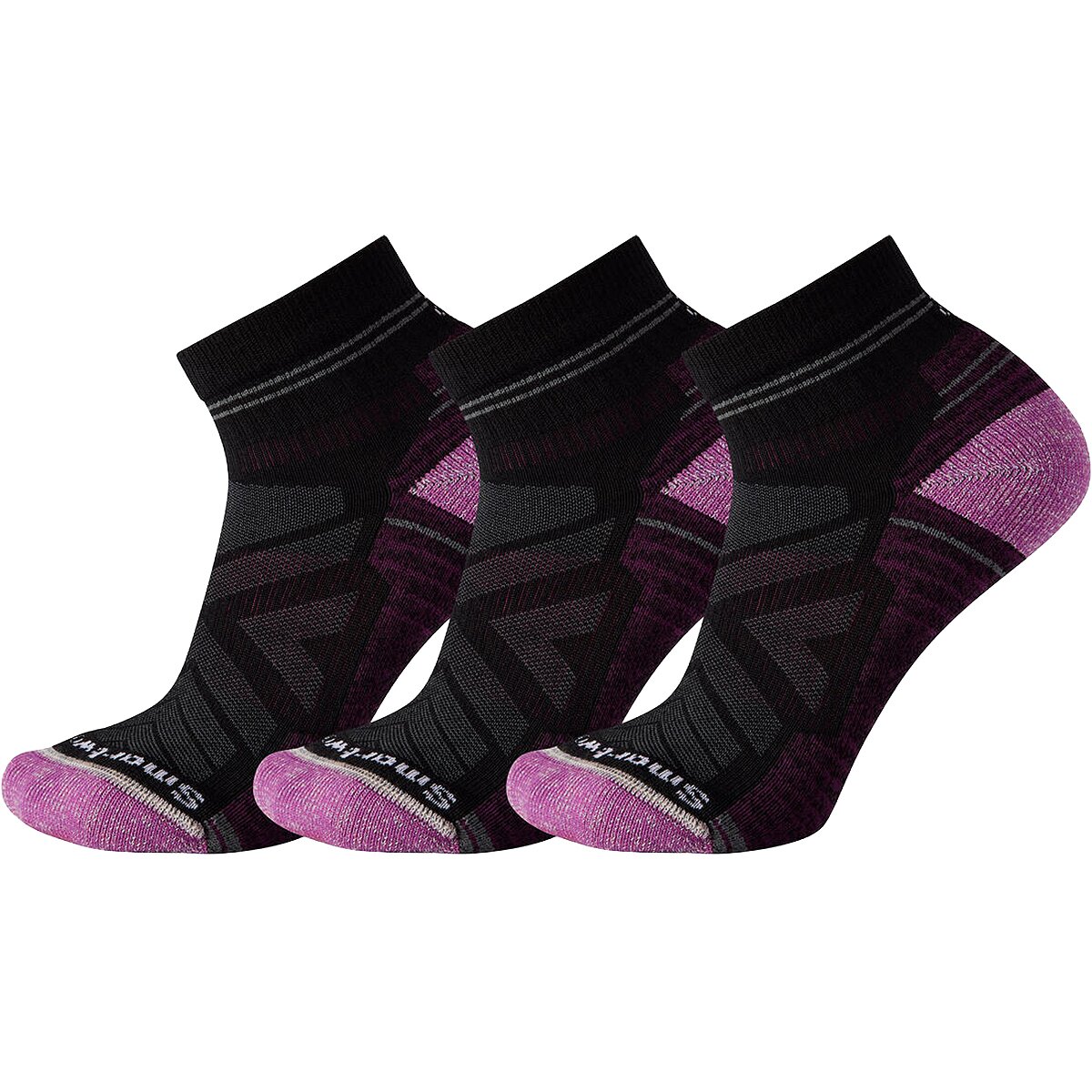 Image of Smartwool Hike Light Cushion Ankle Sock - Multipack - Women's Black, S