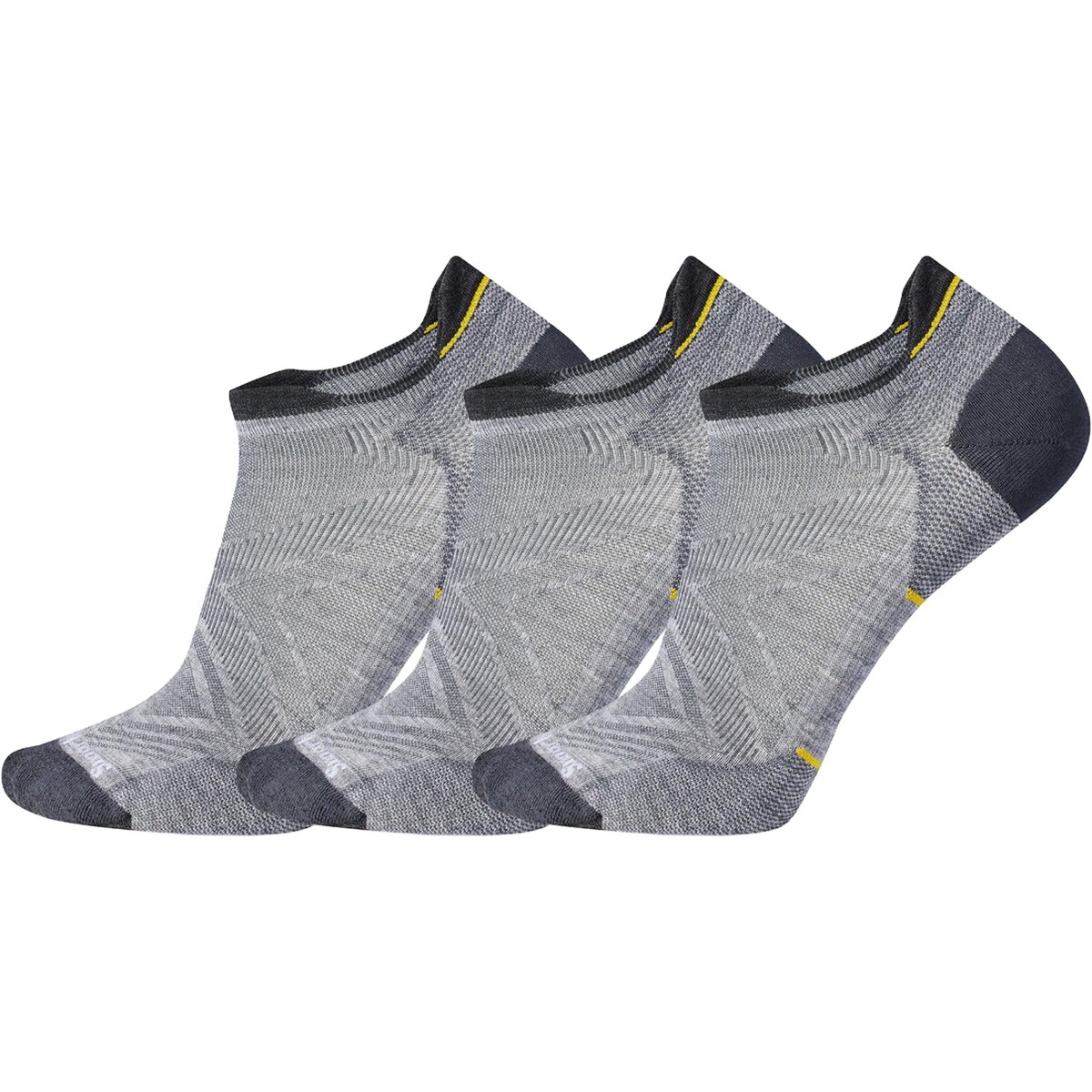 Smartwool Run Zero Cushion Low Ankle Sock - Multipack Light Gray, M