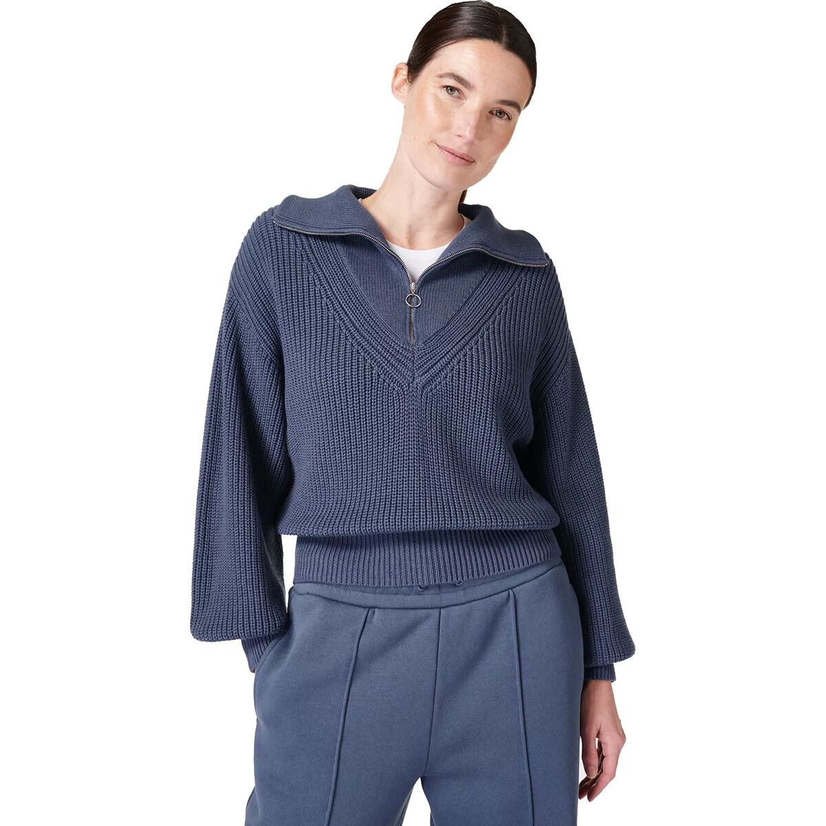 Sweaty Betty Sweaty Betty Modern Collared Sweater - Women's Endless Blue, S