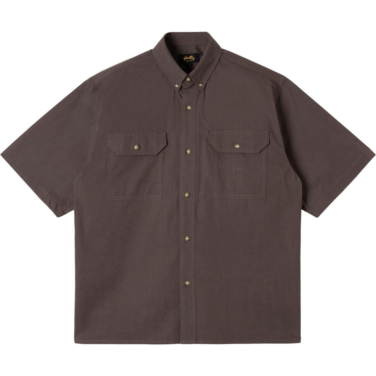 Stan Ray Work Short-Sleeve Shirt - Men's Aged Hickory Stripe, M