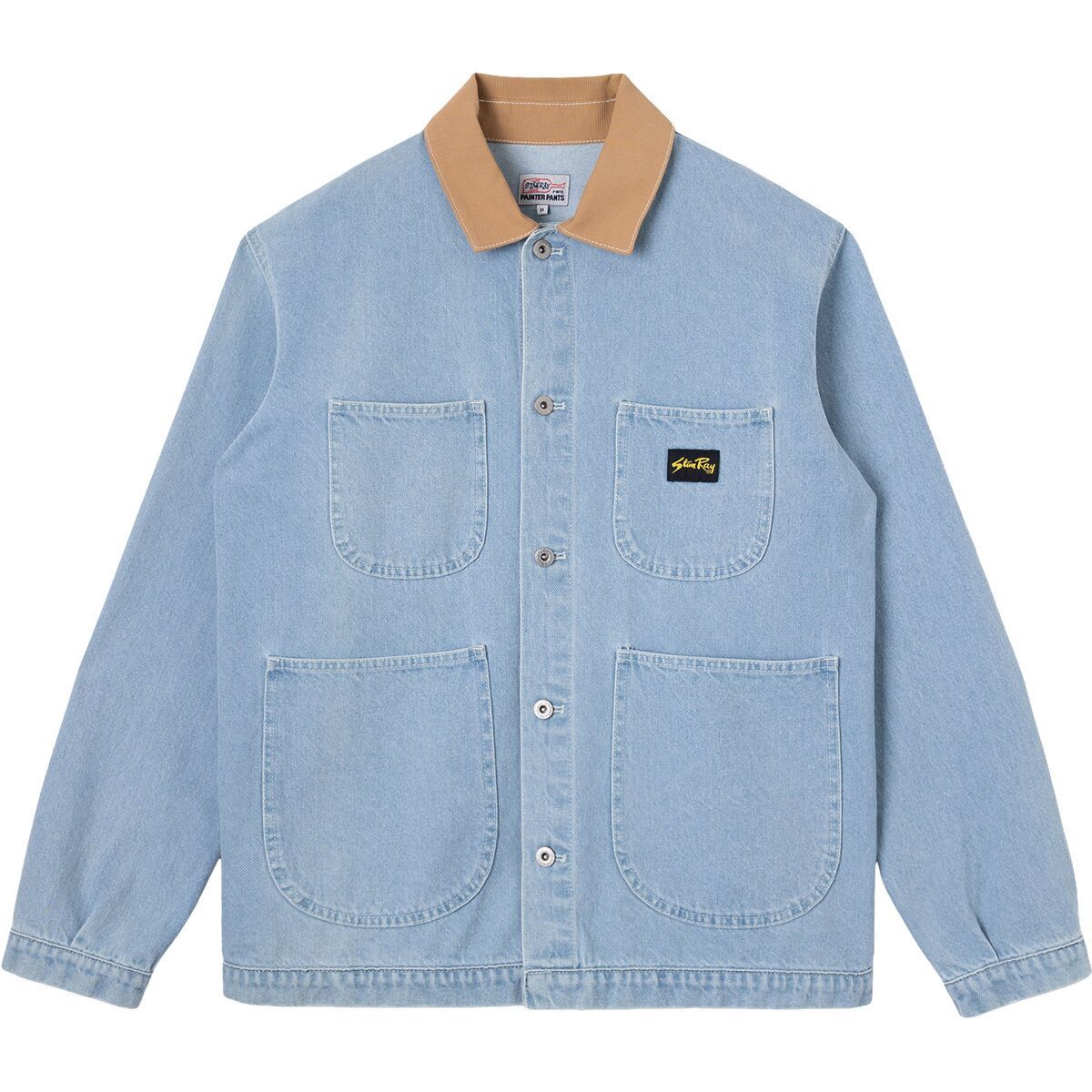 Image of Stan Ray Coverall Jacket - Men's Ice Stone Denim, XL