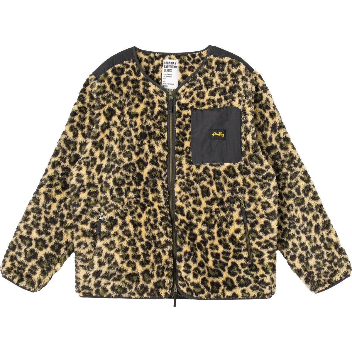 Stan Ray Fleece Cardigan - Men's Leopard Camo, XL
