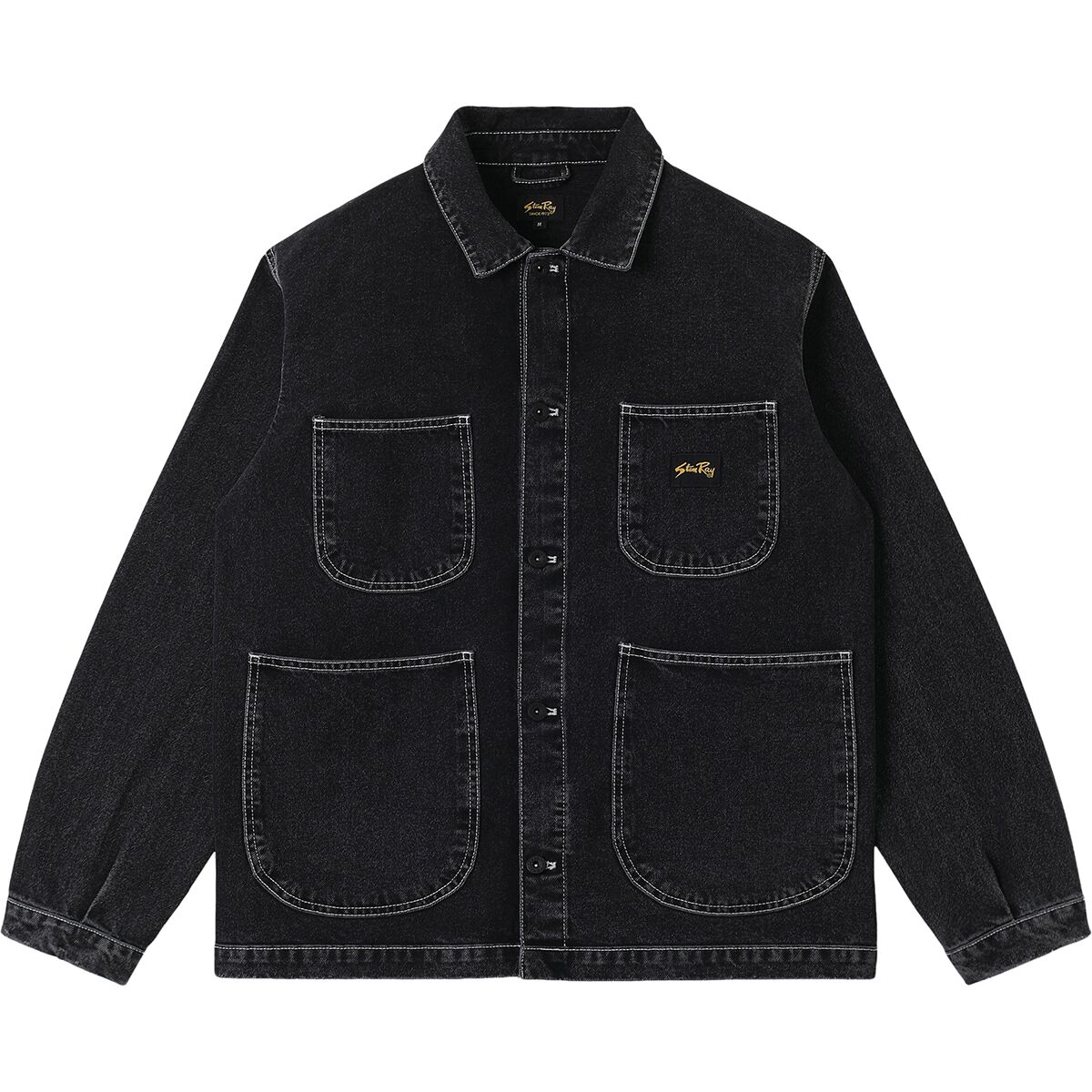Image of Stan Ray Coverall Jacket - Women's Stonewashed Black Denim, L
