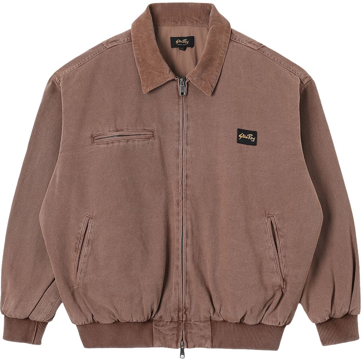 Image of Stan Ray Roughneck Collared Bomber Jacket - Men's Washed Acorn, M