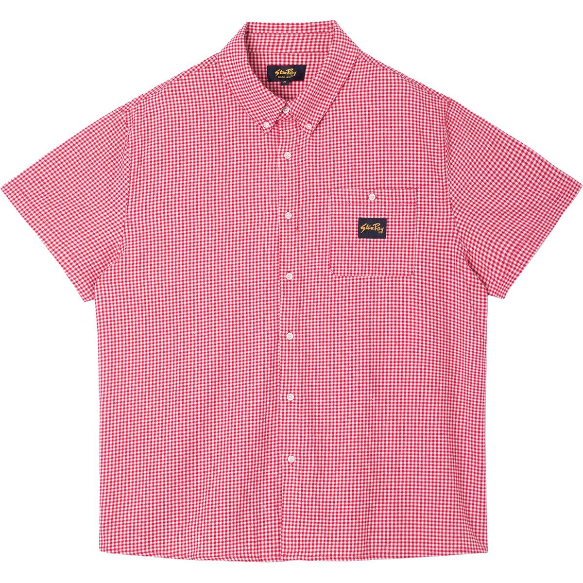 Image of Stan Ray Short-Sleeve Flannel Shirt Red Gingham, M