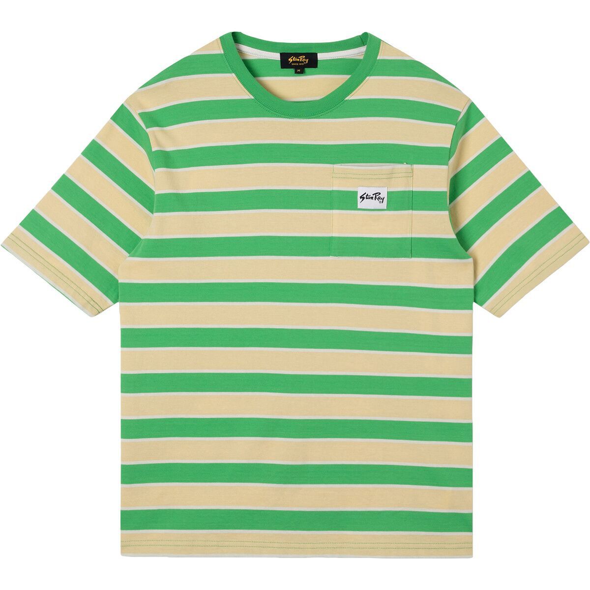 Image of Stan Ray Stripe T-Shirt - Men's Island Green / Sunlight, S
