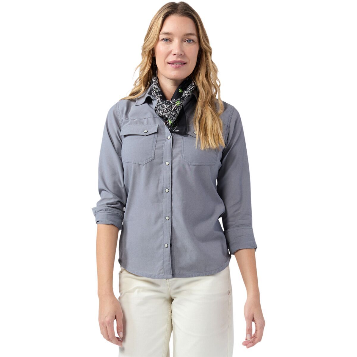 Image of STIO Eddy Long-Sleeve Shirt - Women's Folkstone Gray Heather, M