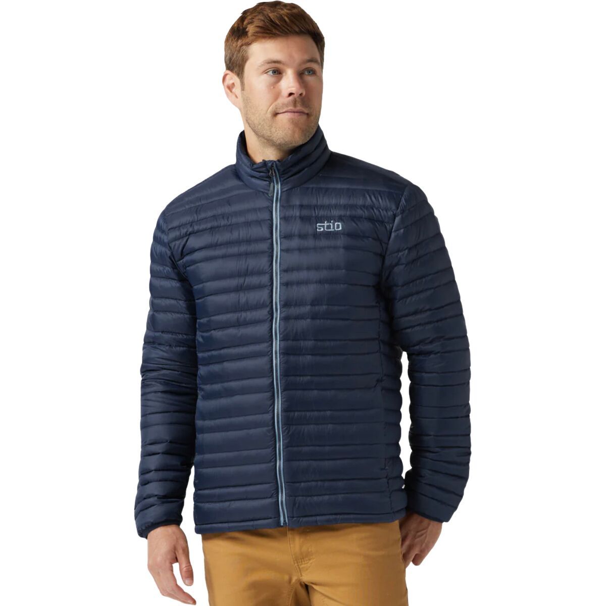 Image of STIO Pinion Full-Zip Down Sweater - Men's Mountain Shadow, M