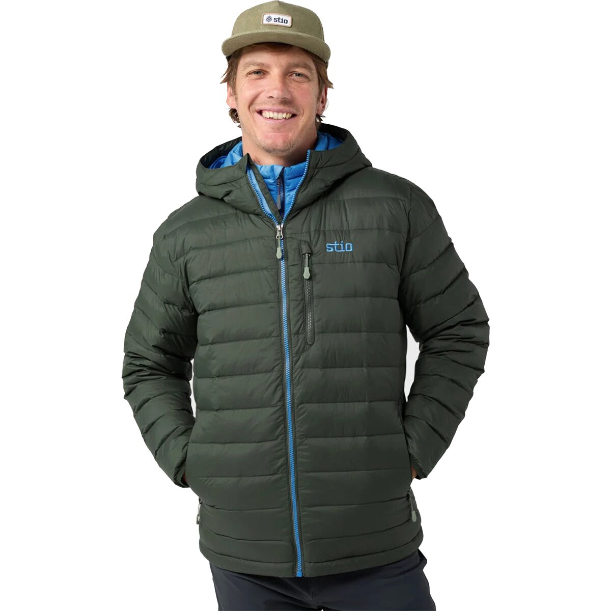 Image of STIO Hometown Down Hooded Jacket - Men's Rosin, XL