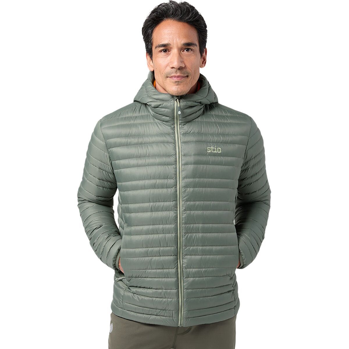Image of STIO Pinion Down Hooded Jacket - Men's Canyon Rock, S
