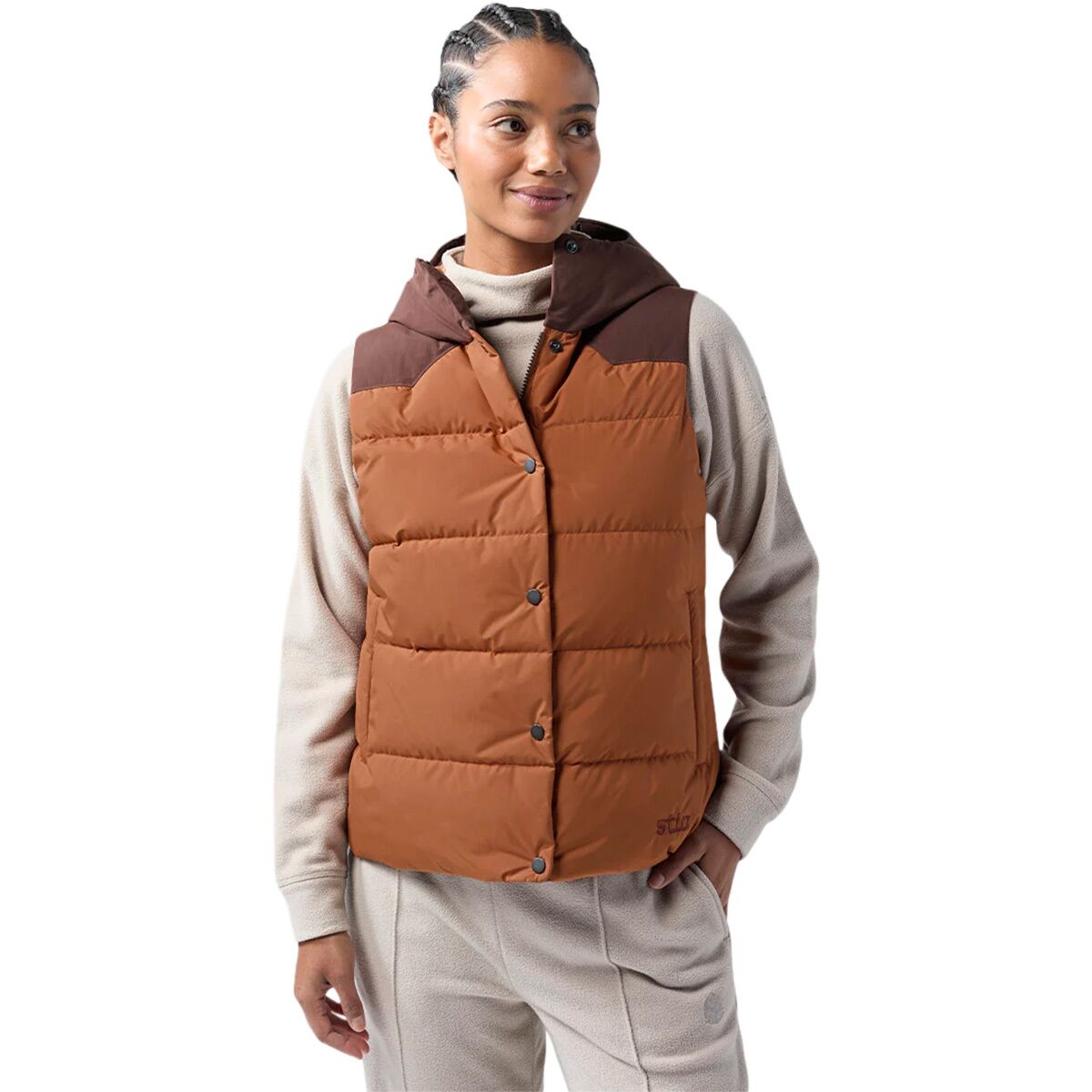 Image of STIO Turnbolt Down Vest - Women's Mustang/ Grizzly Paw, XS