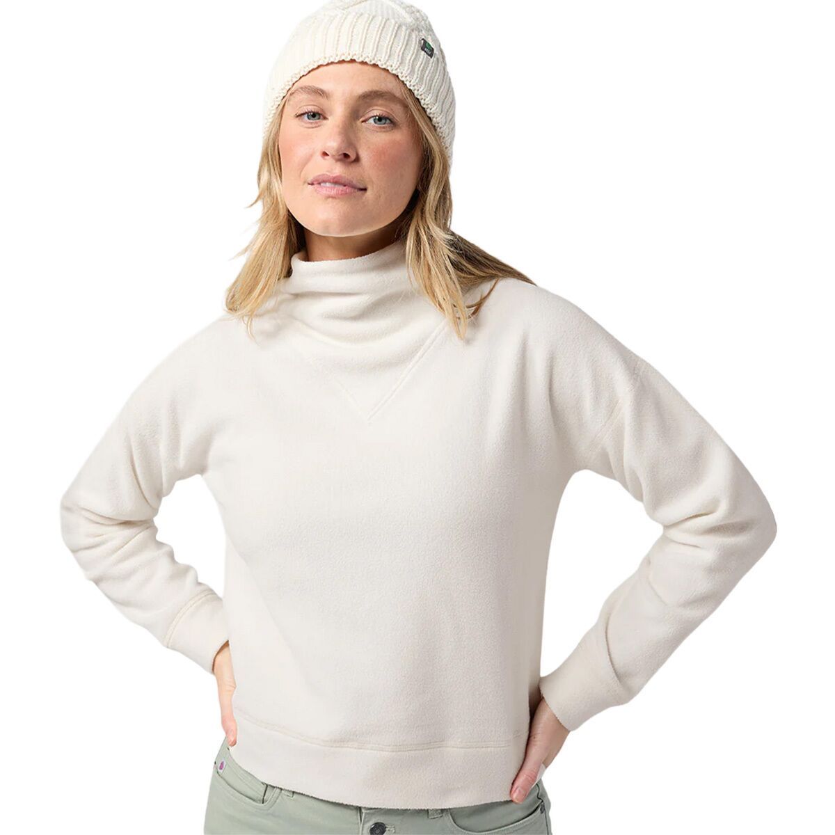 Image of STIO Turpin Fleece Mockneck Top - Women's Mountain Goat, L