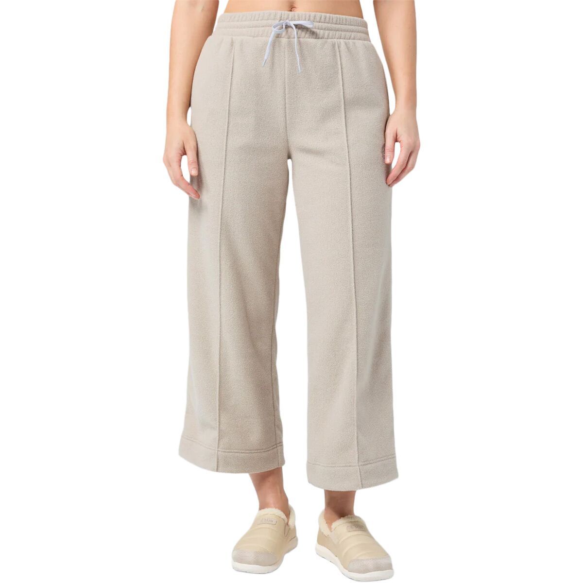 Image of STIO Turpin Fleece Wide Crop Pant - Women's Atmosphere Heather, XS
