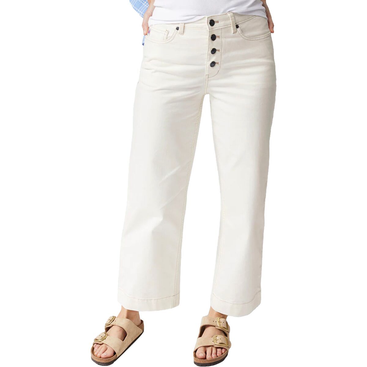 Image of STIO Rivet Wide Leg Canvas Pant - Women's Mountain Goat, 12/Reg