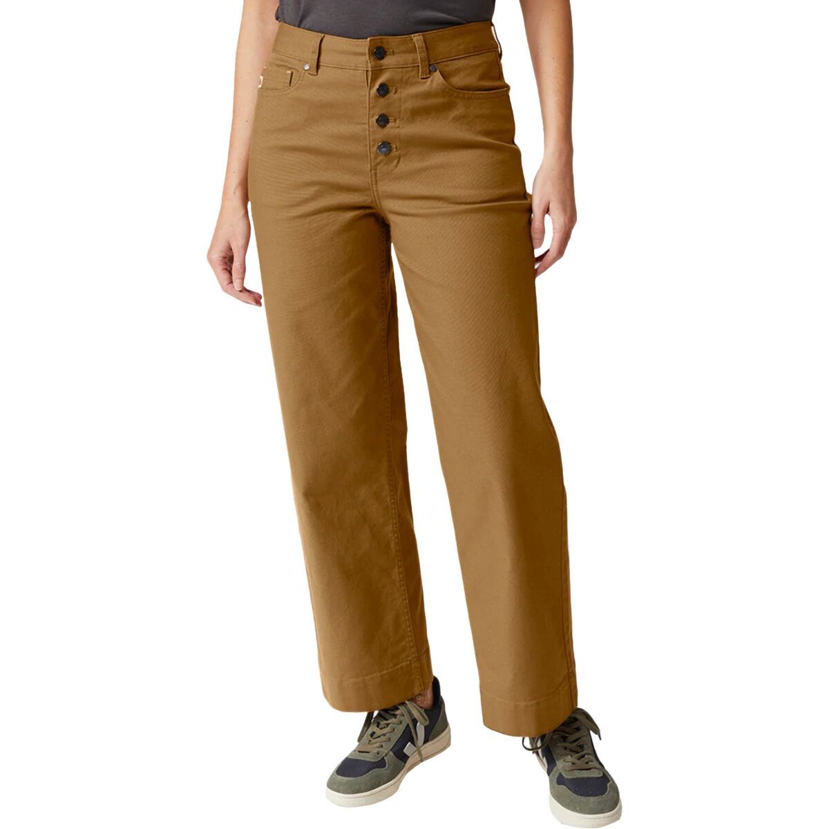 Image of STIO Rivet Wide Leg Canvas Pant - Women's Mudslide, 6/Reg