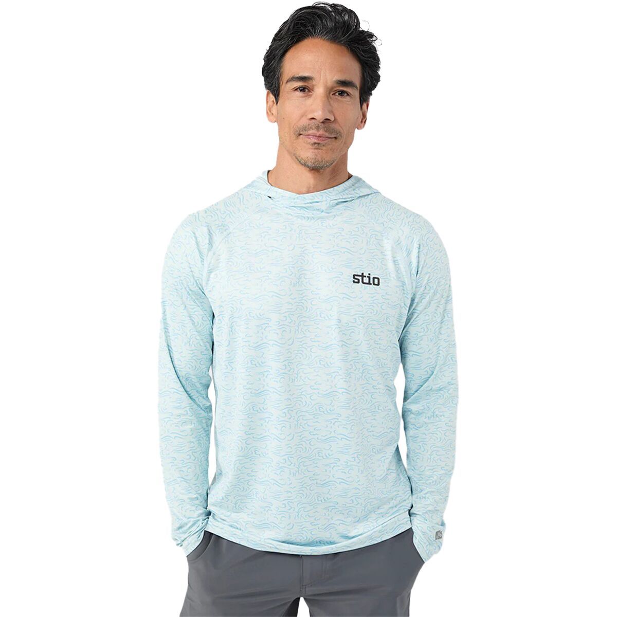 Image of STIO Hylas Hooded Pullover - Men's Windchill Clouds, S