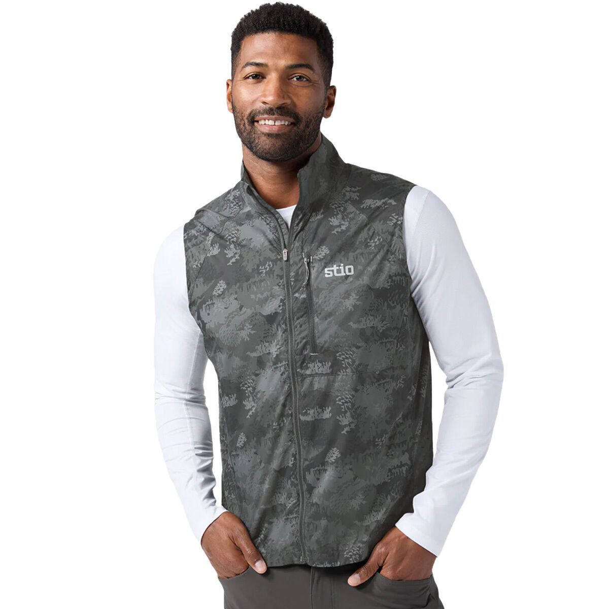Image of STIO Second Light Vest - Men's Boundary Black Whitebark Camo, M