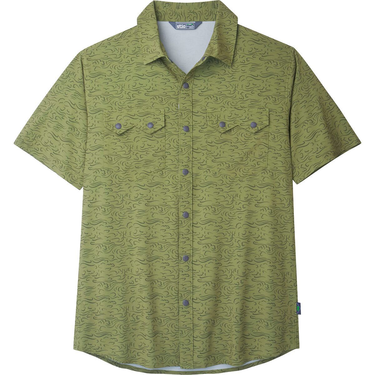 Image of STIO Shifter Short-Sleeve Shirt - Men's Terrain Clouds, M
