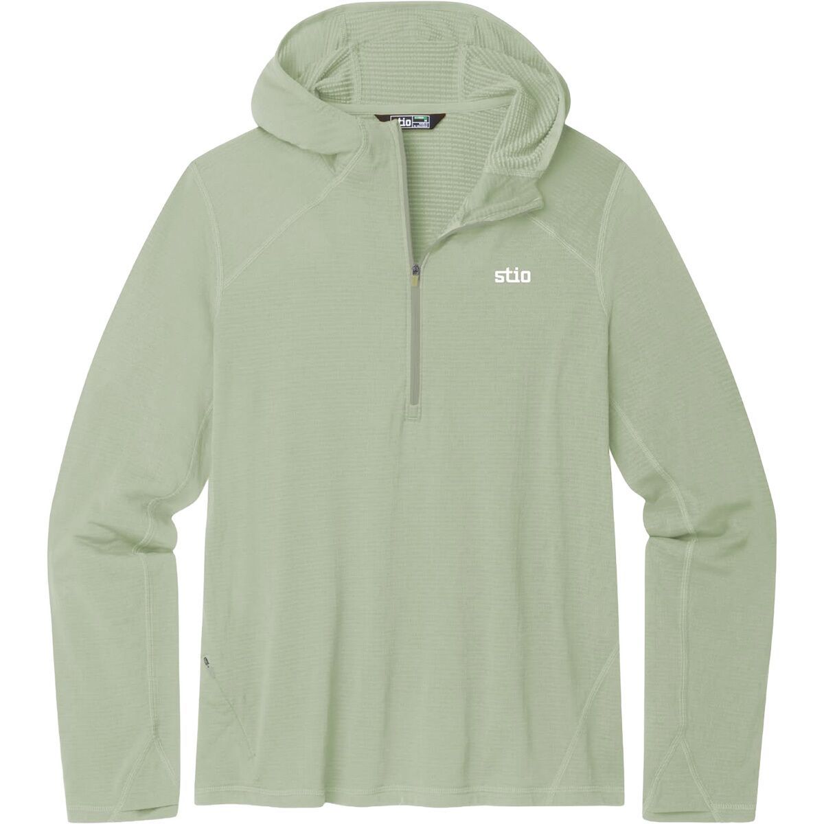 Image of STIO Trax Power Grid 1/2-Zip Hoodie - Men's Sage Flats, S