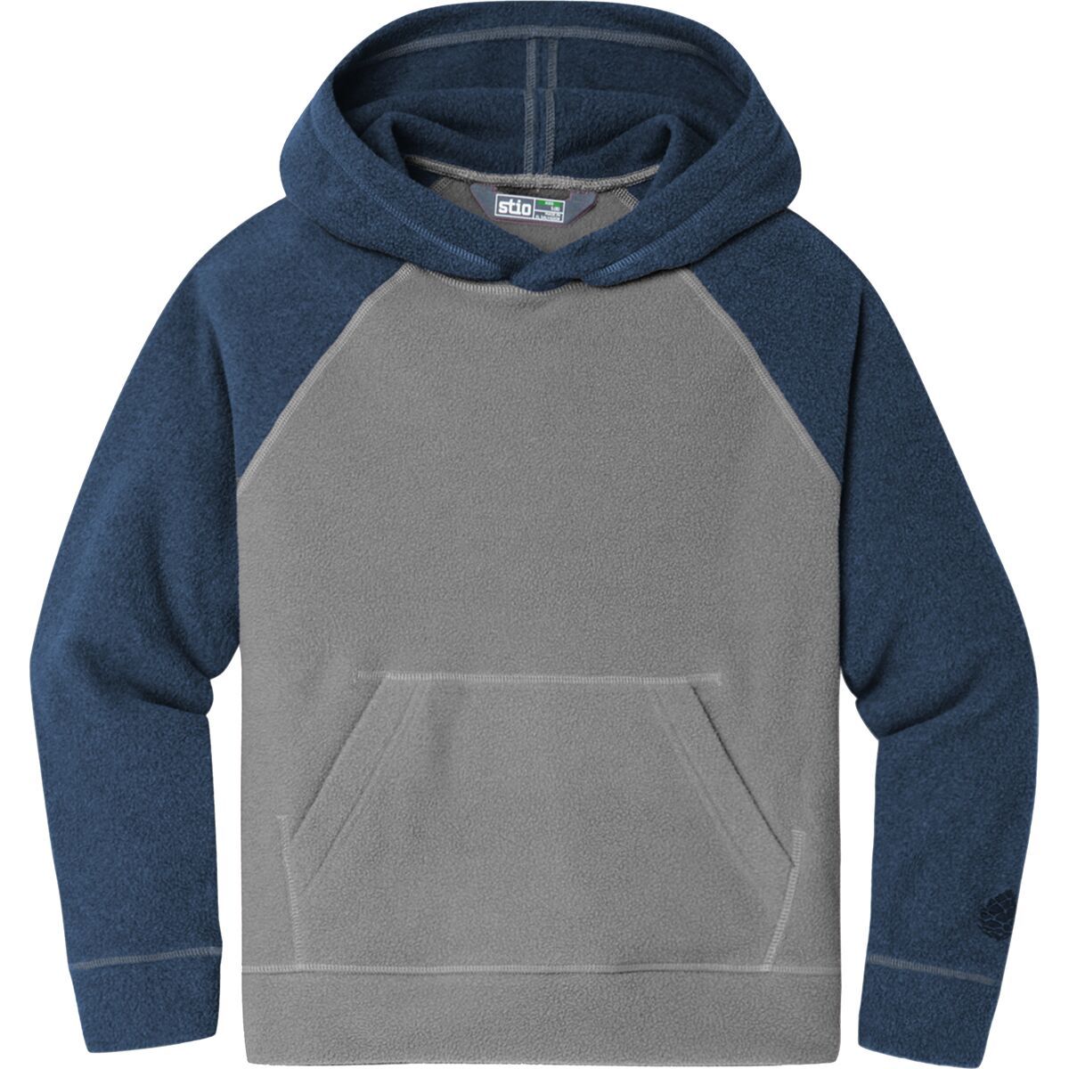 Image of STIO Turpin Fleece Hoodie - Kids' Mountain Shadow/Powder Fox Heather, XS