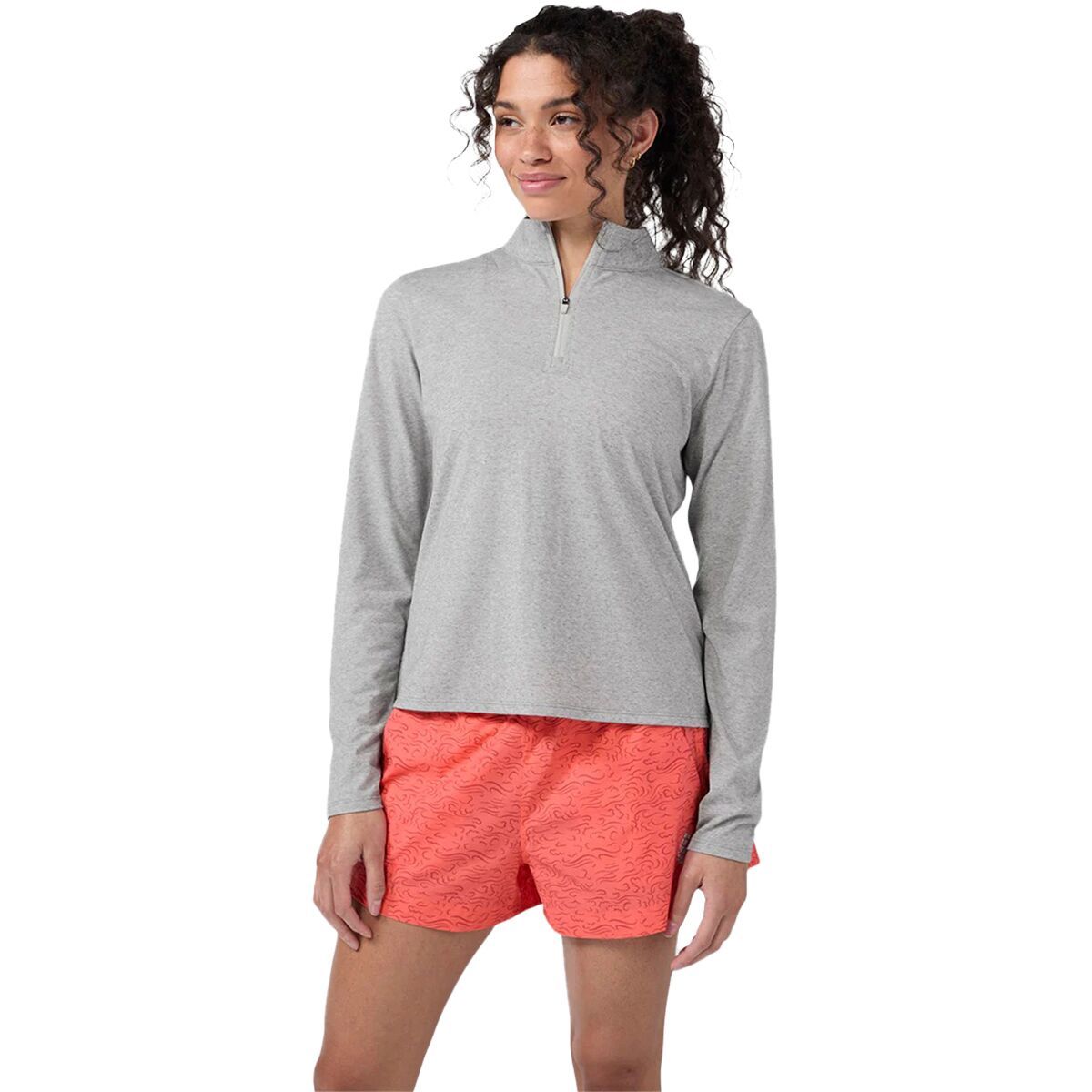 Image of STIO Divide 1/2-Zip Pullover - Women's Quiet Gray Heather, XS