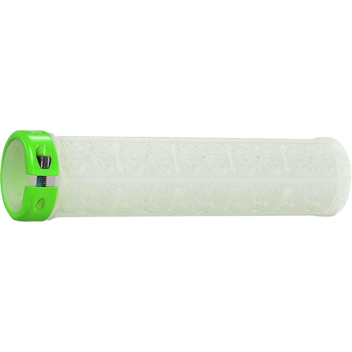 Supacaz Grizips Grips Glow In The Dark, Neon Green Star Ringz, 32mm