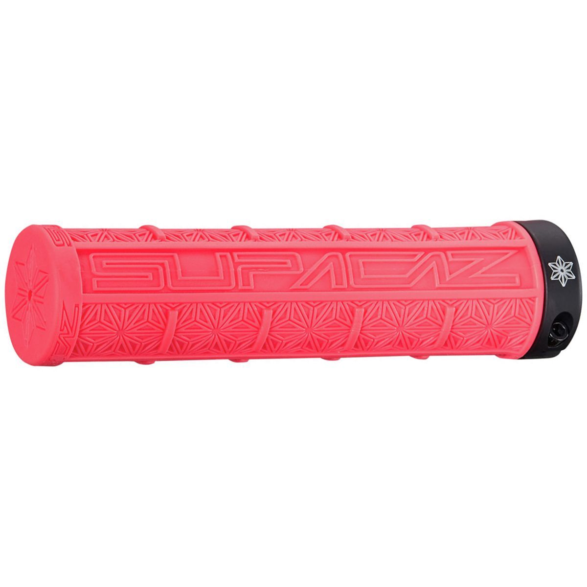 Supacaz Grizips Grips Hot Pink, Black Star Ringz, 32mm
