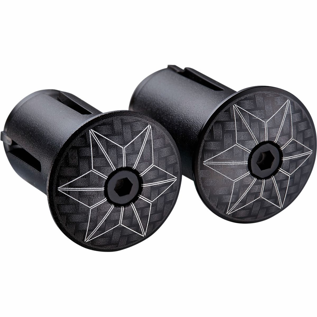 Supacaz Star Plugz Lazer Carbon, Set
