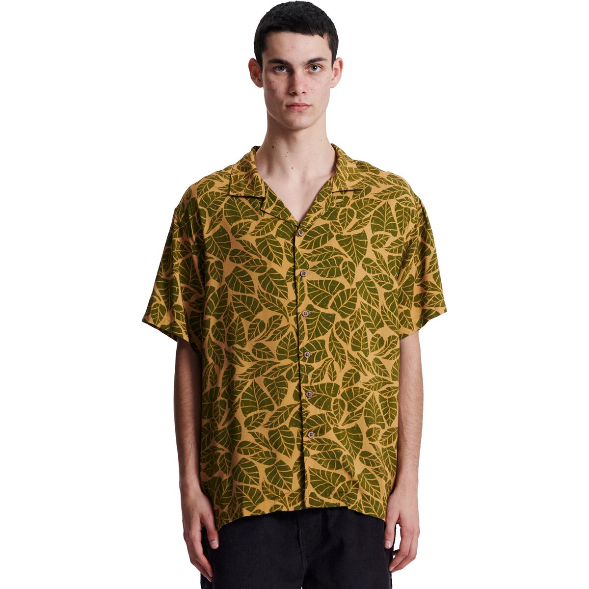 The Critical Slide Society The Critical Slide Society Scrub Short-Sleeve Resort Shirt - Men's Tan, M